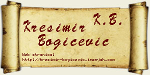 Krešimir Bogičević vizit kartica